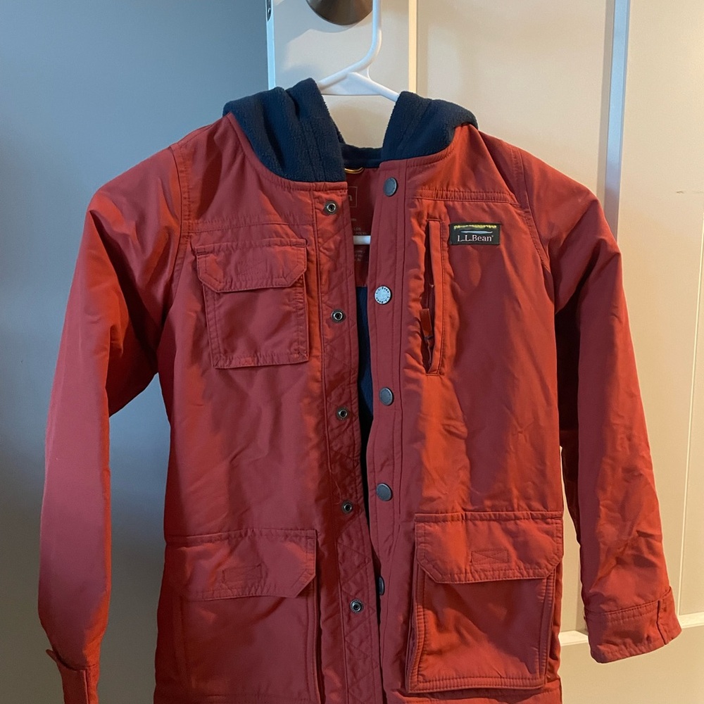 L.L. Bean Kids Water Resistant Fleece Lines Jacket